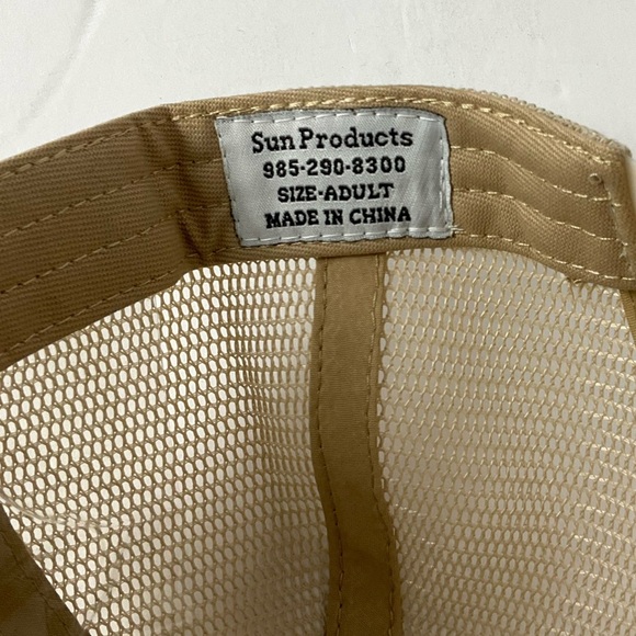 Sun Product Unisex Navy/Tan Logo Patch "Cajun Encounter" Trucker Hat Adjustable - Picture 5 of 7